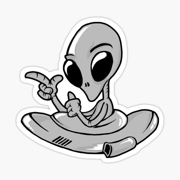 hi, alien Sticker