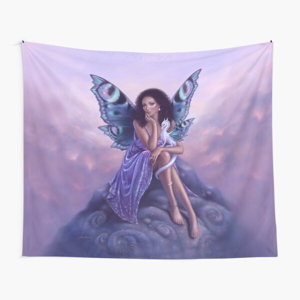 Evanescent Fairy & Dragon Art Tapestry
