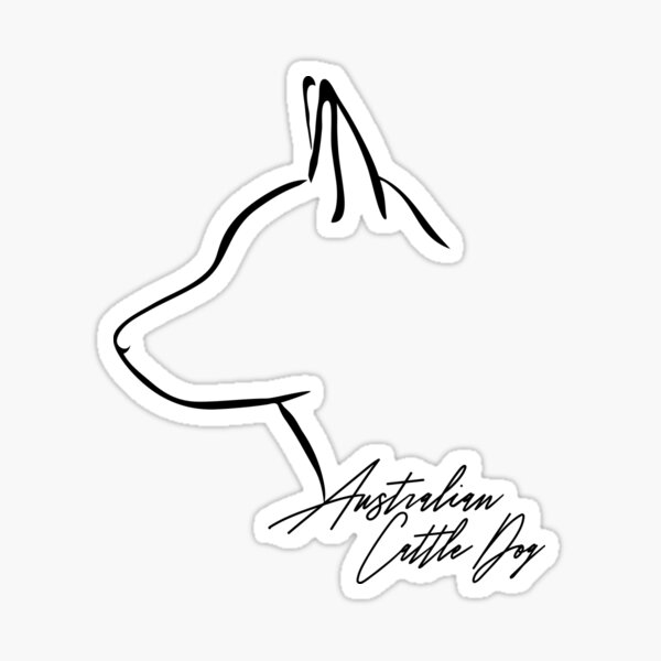 Aperçu de l'œuvre Profil de chiens de bouvier australien créée et vendue par dogarts.