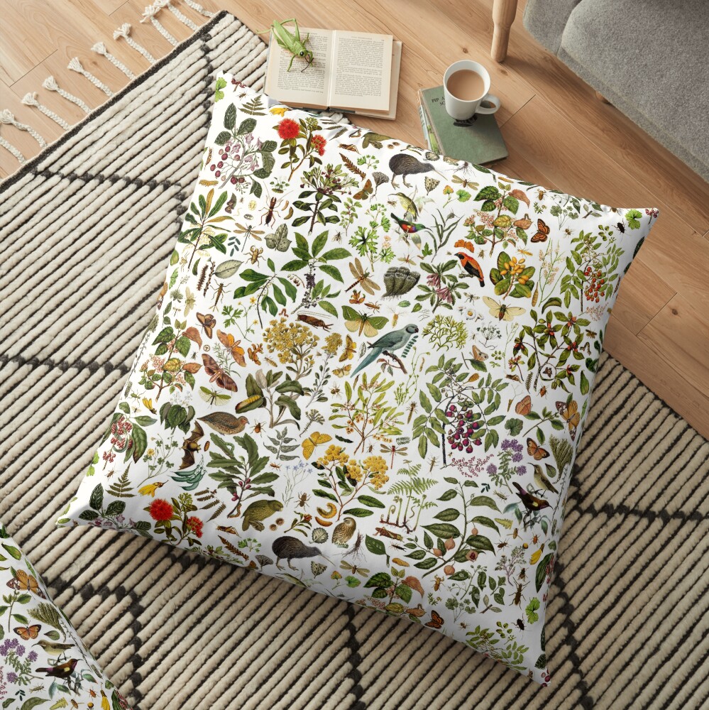 New Zealand Biology Floor Pillow