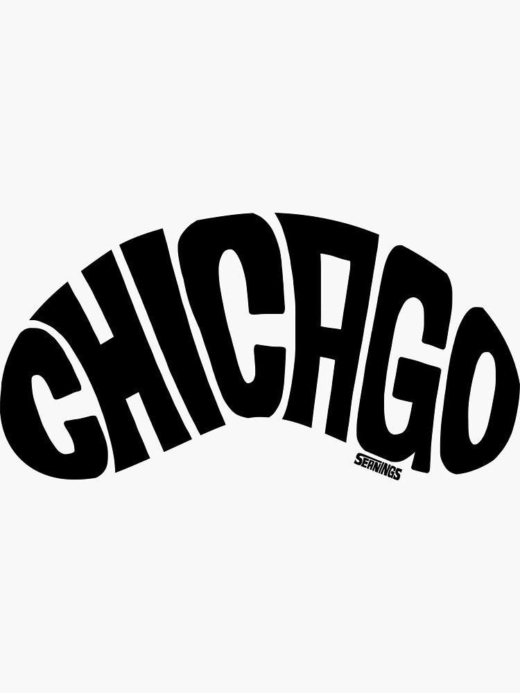 "Chicago Bean White" Sticker for Sale by seaning Redbubble