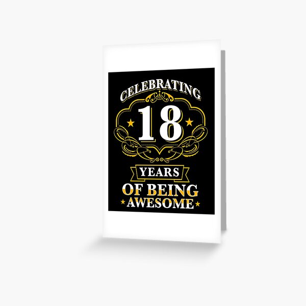 Vista previa del artículo con la obra «Celebrating 18 Years», diseñado y vendido por coolprint.