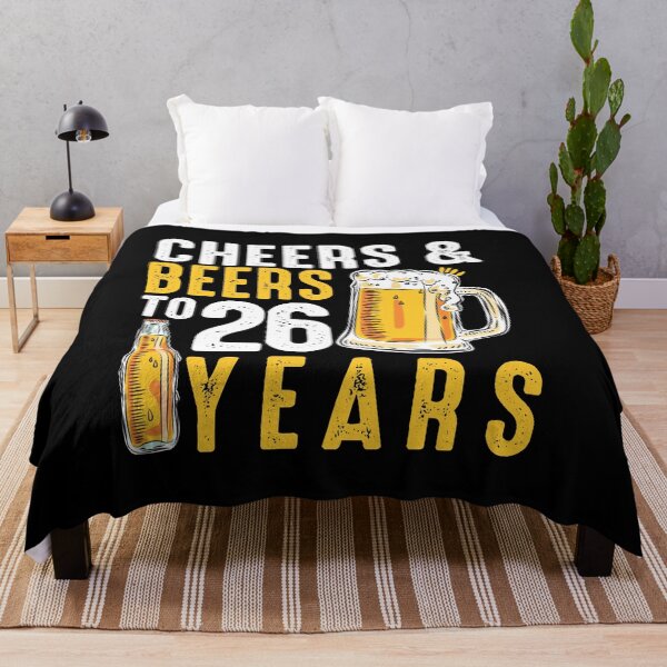 Item preview, 26th Birthday Gifts Drinking Shirt for Men or Women - Cheers and Beers designed and sold by Orange Pieces.