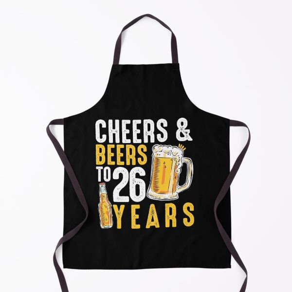 Item preview, 26th Birthday Gifts Drinking Shirt for Men or Women - Cheers and Beers designed and sold by Orange Pieces.