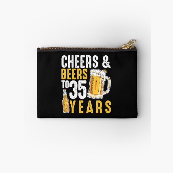 Item preview, 35th Birthday Gifts Drinking Shirt for Men or Women - Cheers and Beers designed and sold by Orange Pieces.