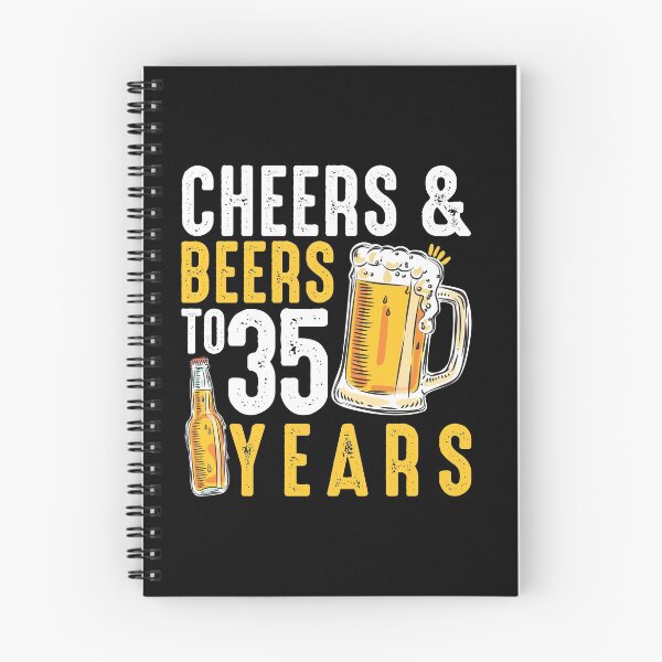 Item preview, 35th Birthday Gifts Drinking Shirt for Men or Women - Cheers and Beers designed and sold by Orange Pieces.