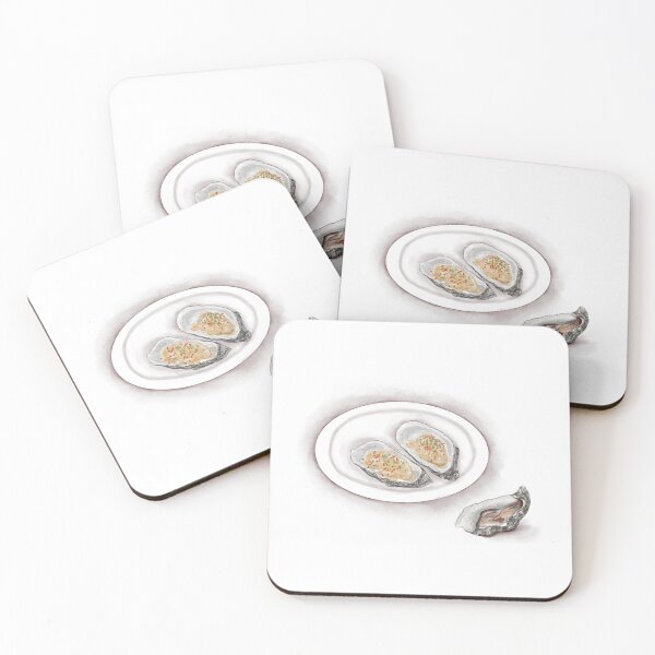 Item preview, Watercolor Illustration of Chinese Cuisine - Steamed oysters with garlic | 蒜蓉生蚝 designed and sold by iswenyi.