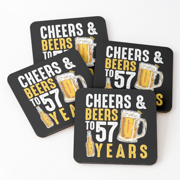 Item preview, 57th Birthday Gifts Drinking Shirt for Men or Women - Cheers and Beers designed and sold by Orange Pieces.