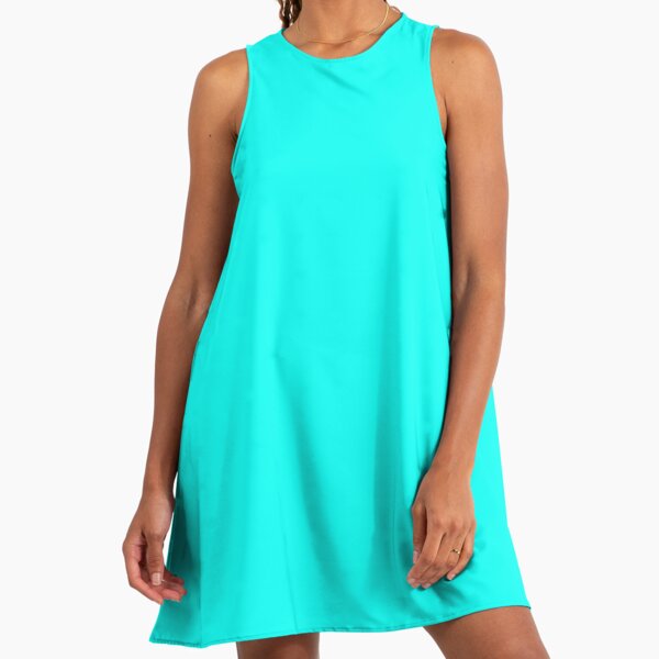 blue neon dress Square Neck Dress main image 0