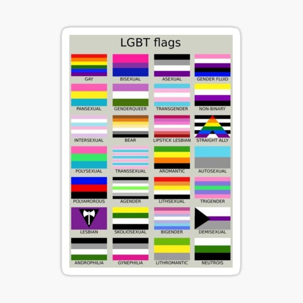 FLAGS OF THE LGBTIQ COMMUNITY Sticker