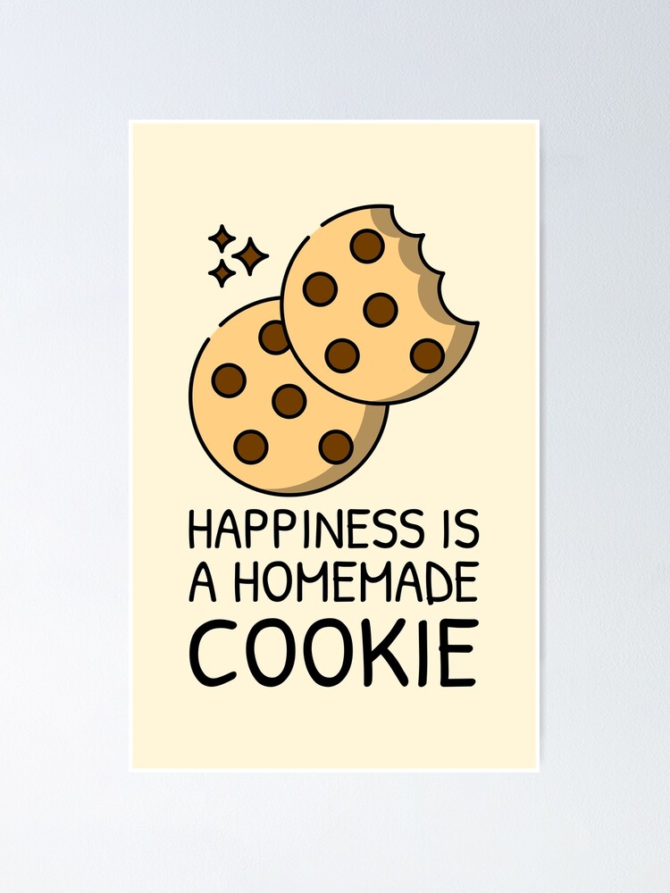 Cookies Poster Kitchen Print Gift for Baker Classic Cookies Chart Gifts  Under 25 