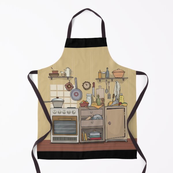 Item preview, retro cute kitchen, hand drawn illustration designed and sold by SleepyMarten.