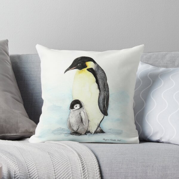 Emperor Penguin Throw Pillow