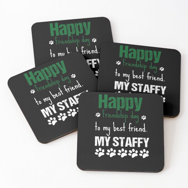 Item preview, Happy friendship day - staffy designed and sold by Beyond Words.