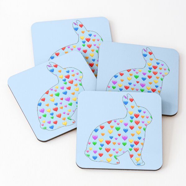 Item preview, Hearts and a Blue Bunny  designed and sold by Intriguing Eclectives by Janelle  K.
