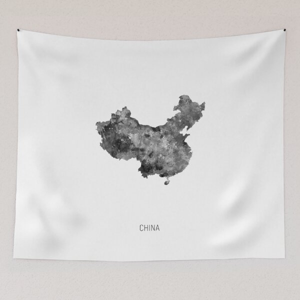 Item preview, China Watercolor Map designed and sold by ArtPrints.