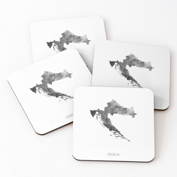 Item preview, Croatia Watercolor Map designed and sold by ArtPrints.