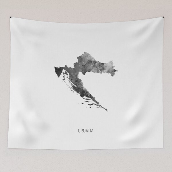 Item preview, Croatia Watercolor Map designed and sold by ArtPrints.