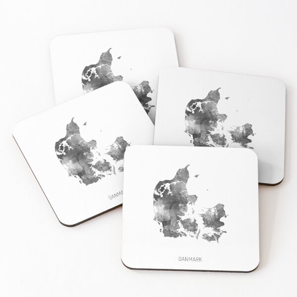 Item preview, Danmark Watercolor Map designed and sold by ArtPrints.
