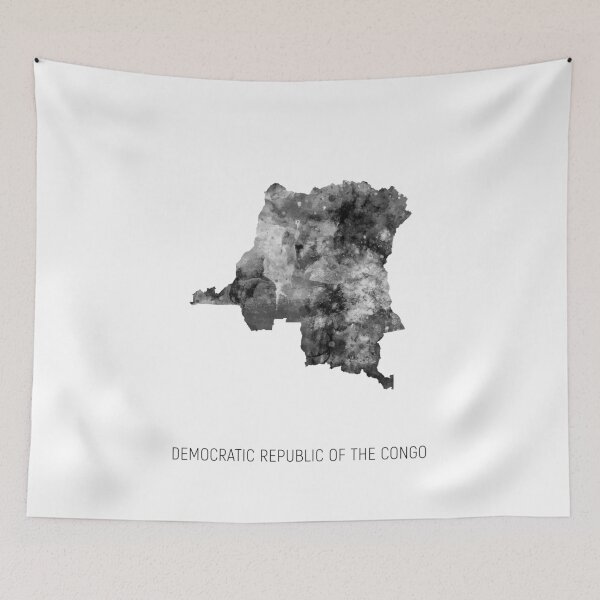 Item preview, Democratic Republic of the Congo Watercolor Map designed and sold by ArtPrints.