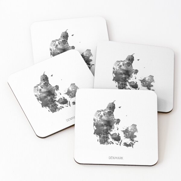 Item preview, Denmark Watercolor Map designed and sold by ArtPrints.