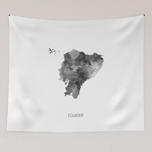 Item preview, Ecuador Watercolor Map designed and sold by ArtPrints.