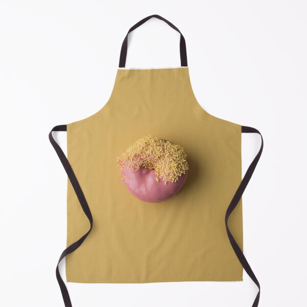 Item preview, pink donut on yellow designed and sold by Gillian Vann.