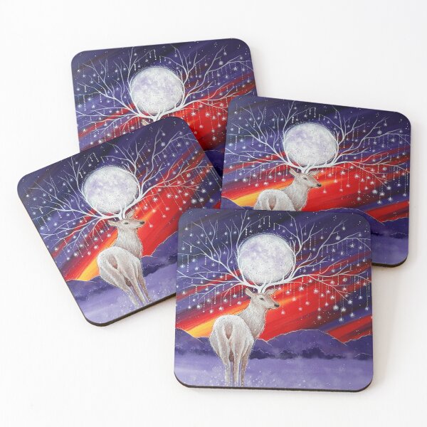 Item preview, Mystical Stag, Moon and Stars, Stag Art designed and sold by GlitteringFox.