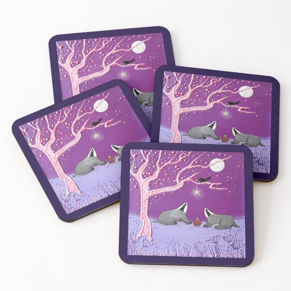 Item preview, Badgers,Badger art,Badger and Blackbird designed and sold by GlitteringFox.