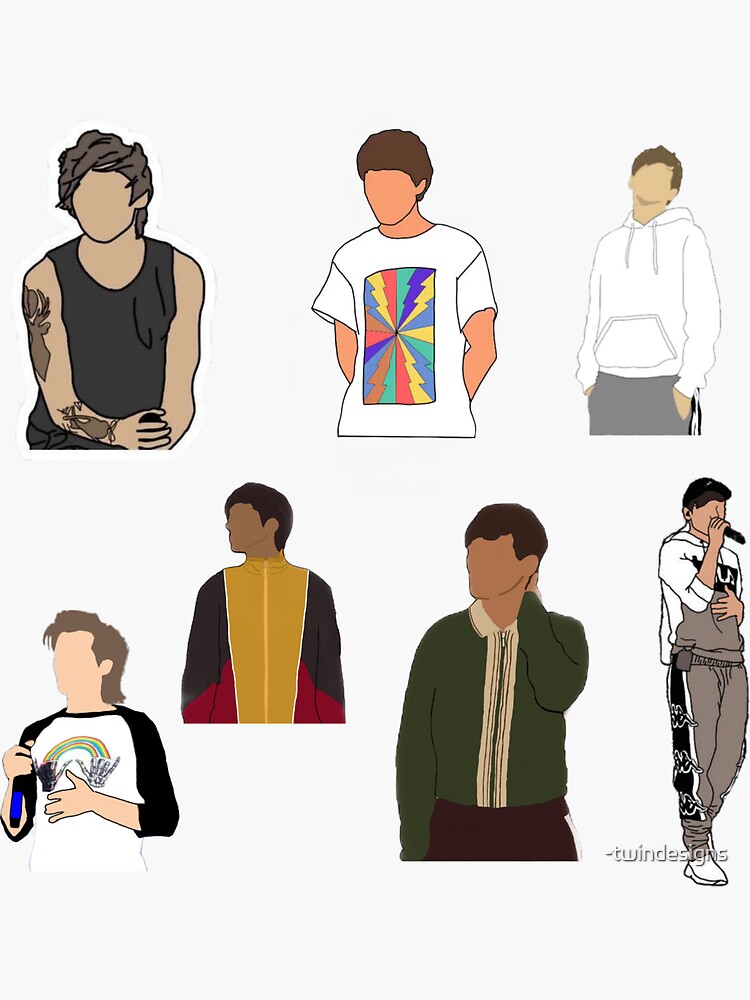 Louis Tomlinson WALLS Red Stickers Sticker Pack 1d Merch 