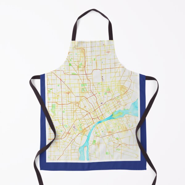 Artikelvorschau, Detroit Map Art Print in Aquarell entworfen und verkauft von randomorder.