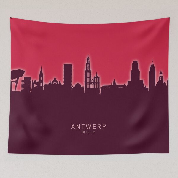 Item preview, Antwerp Belgium Skyline designed and sold by ArtPrints.