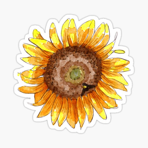 Item preview, Watercolor Sunflower Pattern designed and sold by Savi Singh.