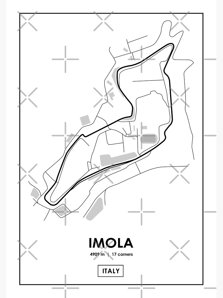 "Imola - Italy Track Map" Poster by andreanastasio | Redbubble