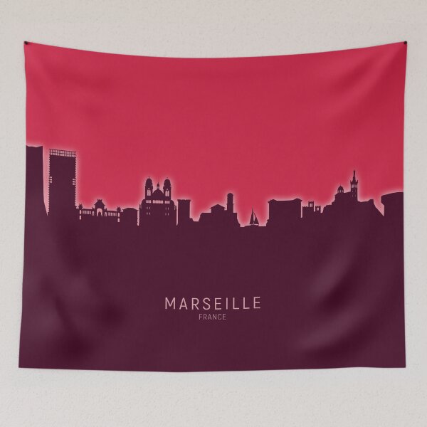 Item preview, Marseille France Skyline designed and sold by ArtPrints.
