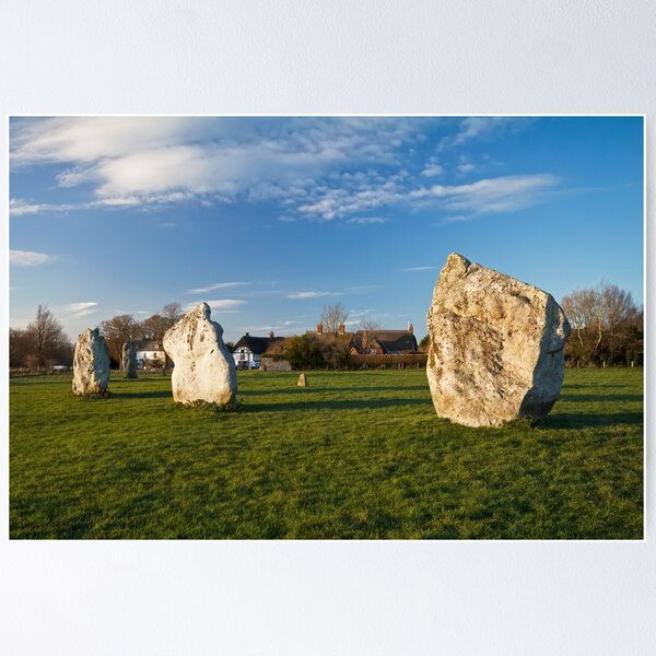 Long shadows at Avebury Poster