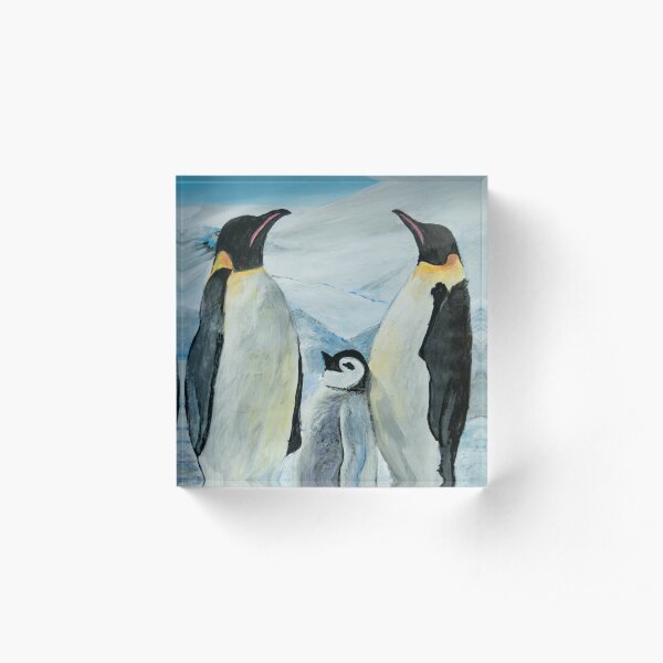 The Penguin Family Acrylic Block