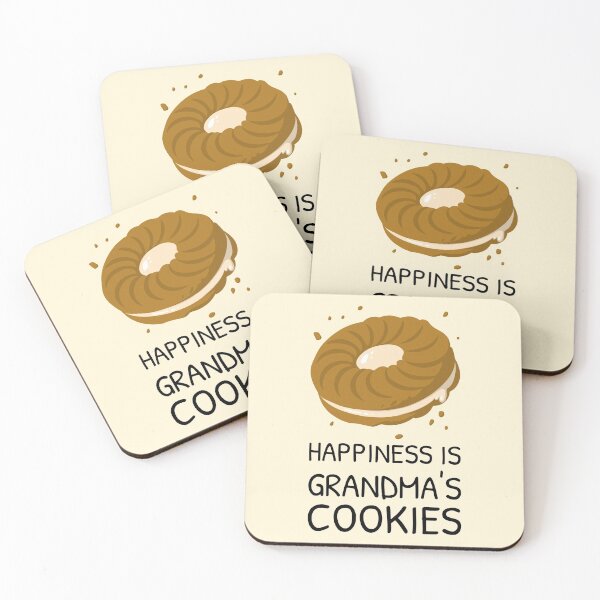 Item preview, Happiness is Grandma’s Cookies Creamy Biscuit designed and sold by Telle Garcia.