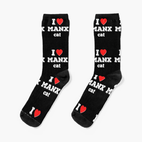 I Love Manx Cat Socks
