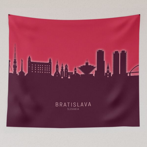 Item preview, Bratislava Slovakia Skyline designed and sold by ArtPrints.