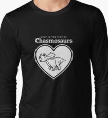 Love in the Time of Chasmosaurs logo: white Long Sleeve T-Shirt