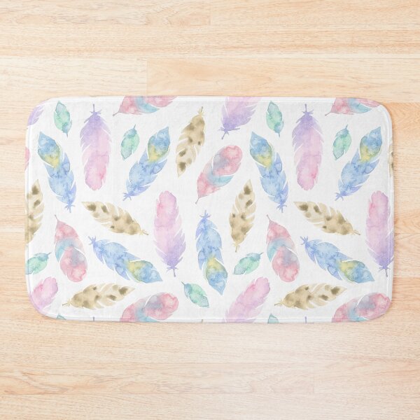 Item preview, cute pastel watercolor feather designed and sold by bertiescrochu.