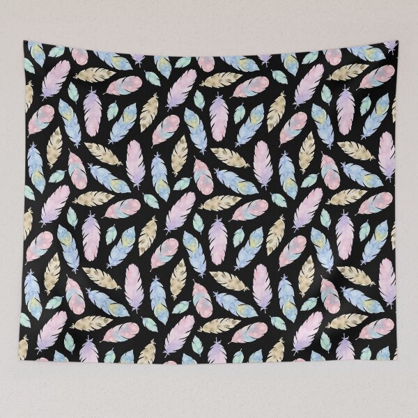 Item preview, cute pastel watercolor feather designed and sold by bertiescrochu.