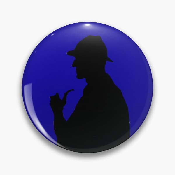 Artikelvorschau, Sherlock Holmes Silhouette Dunkelblau entworfen und verkauft von Boxing Kangaroo Retail Company.