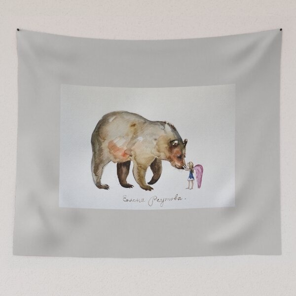 Item preview, A huge kind bear and a little girl. designed and sold by Elena Reutova.