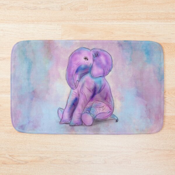 Item preview, Cute Baby Elephant watercolor pastels designed and sold by k9printart.