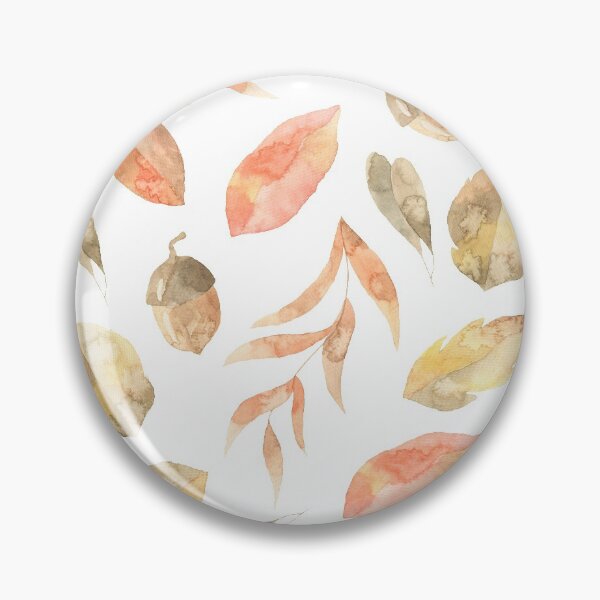 Item preview, watercolor autumn pattern orange leaves acorn designed and sold by bertiescrochu.