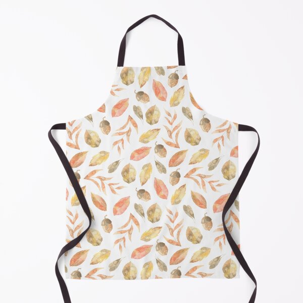 Item preview, watercolor autumn pattern orange leaves acorn designed and sold by bertiescrochu.