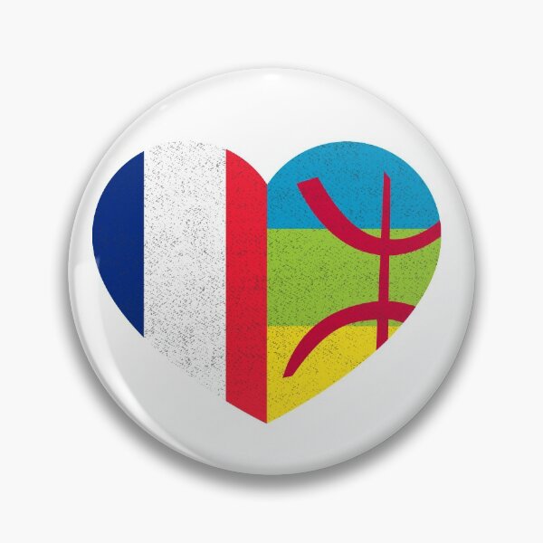 Item preview, Amazigh Kabyle French Pride Heart Tamazgha France Flag Gift designed and sold by cssdru.
