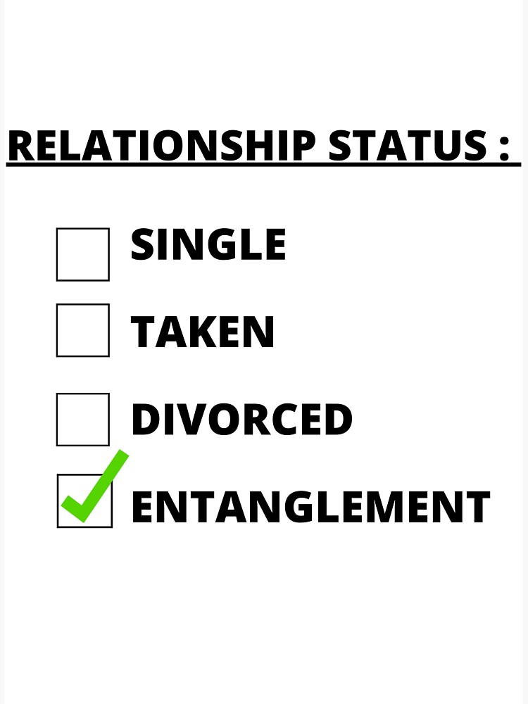 "Relationship status Entanglement" Sticker by PKlark2000 Redbubble